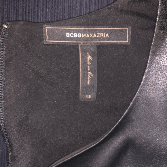 BCBG MaxAria Women’s Black Faux Leather Mini Dress XS - Picture 6 of 6